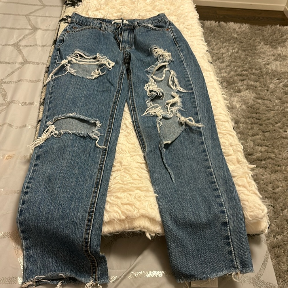 PULL&BEAR blue ripped jeans